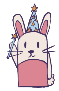 Mascot bunny wizard